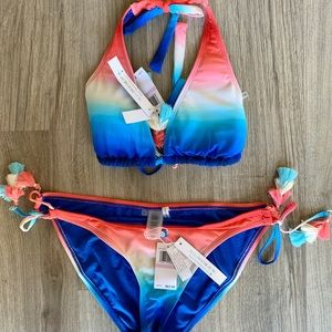 Bleu Rod Beattie Red White & Blue Tie Dye Bikini